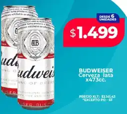 Supermayorista Vital Budweiser cerveza lata oferta