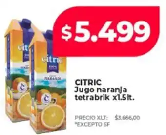 Supermayorista Vital Citric jugo naranja tetrabrik oferta