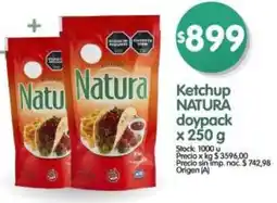 Supermercados Buenos Días Natura ketchup doypack oferta