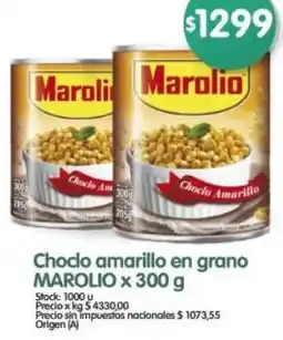 Supermercados Buenos Días Marolio choclo amarillo en grano oferta