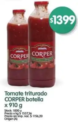 Supermercados Buenos Días Corper tomate triturado botella oferta