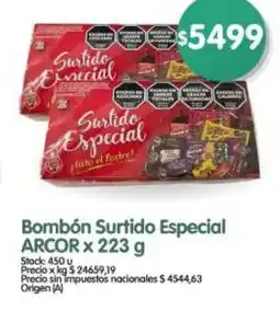 Supermercados Buenos Días Arcor bombón surtido especial oferta