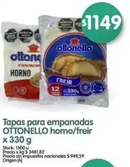 Supermercados Buenos Días Ottonello tapas para empanadas horno/freir oferta