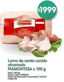 Supermercados Buenos Días Piamontesa lomo de cerdo cocido ahumado oferta