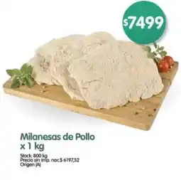 Supermercados Buenos Días Milanesas de pollo oferta