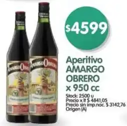 Supermercados Buenos Días Amargo obrero aperitivo oferta
