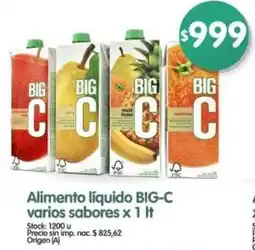 Supermercados Buenos Días Big-c alimento líquido varios sabores oferta