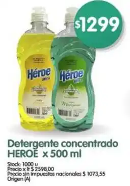 Supermercados Buenos Días Héroe detergente concentrado oferta