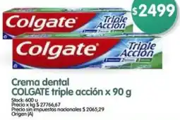 Supermercados Buenos Días Colgate crema dental triple acción oferta