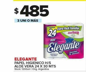 Elegante Papel Higienico H S Aloe Vera