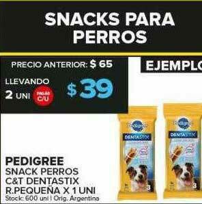 Carrefour Maxi Pedigree Snack Perros C&t Dentastix R.pequeña oferta
