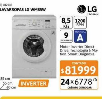 Cetrogar Lavarropas Lg Wm85w oferta