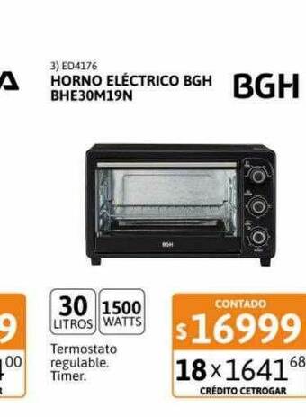 Cetrogar Horno Eléctrico Bgh Bhe30m19n oferta