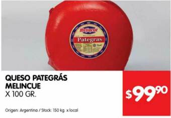 Disco Queso Pategrás Melincue oferta