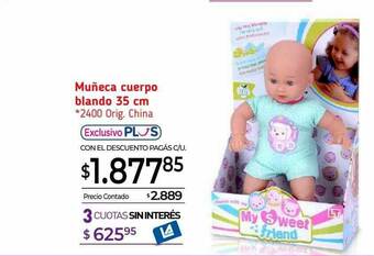 La Anonima Muñeca Cuerpo Blando 35 Cm oferta