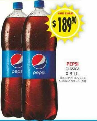 Supermercados Becerra Pepsi Clasica oferta