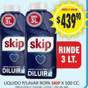 Supermercados Becerra Liquido P Lavar Ropa Skip oferta