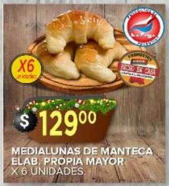 Supermercados Mayor Medialunas De Manteca Elab. Propia Mayor oferta
