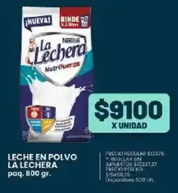 Supermercados Vea la lechera leche en polvo paq. oferta