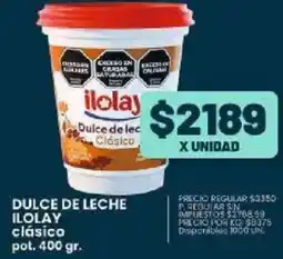 Supermercados Vea Ilolay dulce de leche clásico pot. oferta