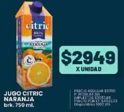 Supermercados Vea Citric jugo naranja brk. oferta