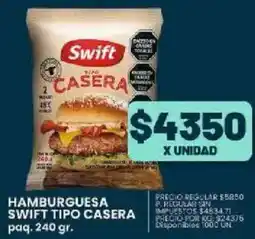 Supermercados Vea Swift hamburguesa tipo casera paq. oferta