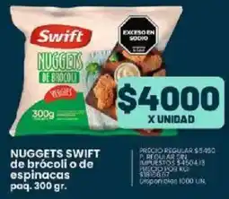 Supermercados Vea Swift nuggets de brócoli o de espinacas paq. oferta
