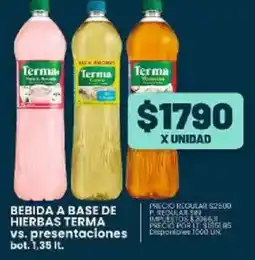 Supermercados Vea Terma bebida a base de hierbas vs. presentaciones bot. oferta