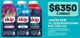 Supermercados Vea Skip jabón vs. presentaciones bot. oferta