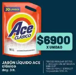 Supermercados Vea Ace jabón líquido clásico doy oferta