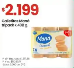 Changomas Galletitas maná tripack oferta