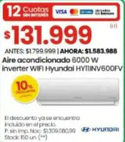 Changomas Hyundai aire acondicionado inverter oferta