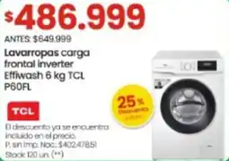Changomas Tcl lavarropas carga frontal inverter oferta