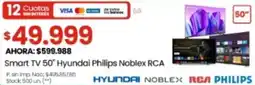Changomas Hyundai philips noblex rca smart tv 50" oferta