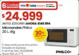 Changomas Philco microondas oferta