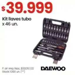 Changomas Daewoo kit llaves tubo oferta