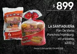 Nini Mayorista La santiagueña pan de viena panchos/hamburg oferta