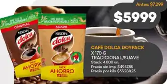 Nescafé café dolca doypack tradicional/suave