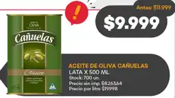 Supermercados Tadicor Cañuelas aceite de oliva lata oferta