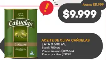 Cañuelas aceite de oliva lata