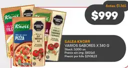 Supermercados Tadicor Knorr salsa varios sabores oferta