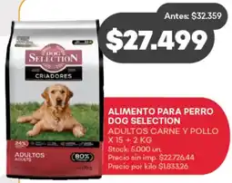 Supermercados Tadicor Dog selection alimento para perro adultos carne y pollo oferta