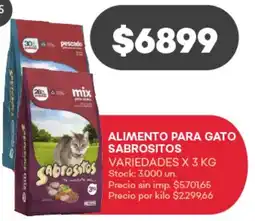 Supermercados Tadicor Sabrositos alimento para gato variedades oferta