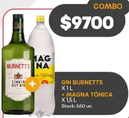 Supermercados Tadicor Burnetts gin+magna tónica oferta