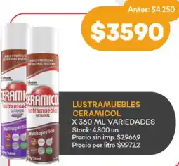 Supermercados Tadicor Ceramicol lustramuebles variedades oferta
