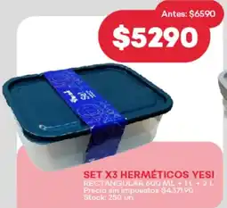 Supermercados Tadicor Herméticos yesi rectangular oferta
