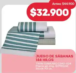 Supermercados Tadicor Juego de sábanas oferta