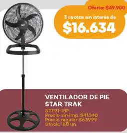 Supermercados Tadicor Ventilador de pie star trak oferta