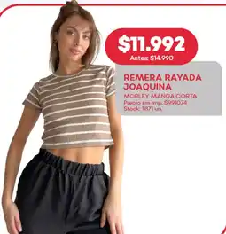 Supermercados Tadicor Remera rayada joaquina morley manga corta oferta