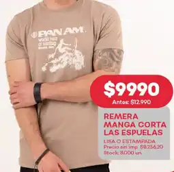 Supermercados Tadicor Remera manga corta las espuelas lisa o estampada oferta